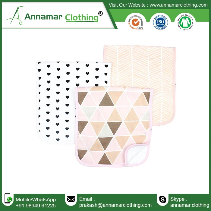 
Designer Cotton Baby Burp Cloths 