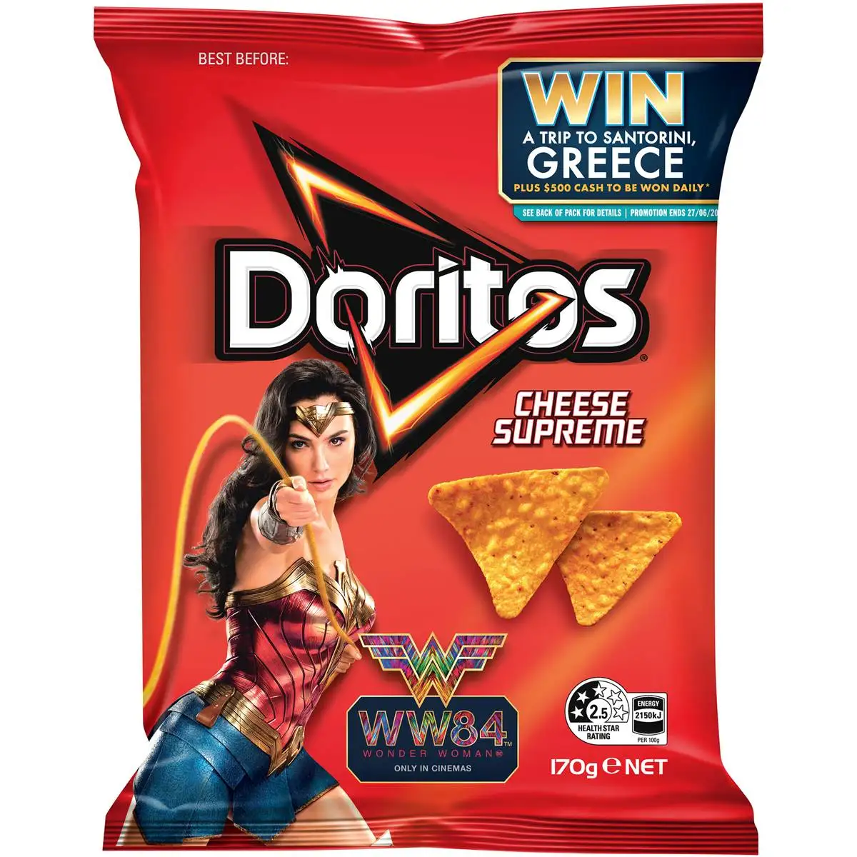 
 Австралийские чипсы Doritos Cheese 170 г, поставка оптом  