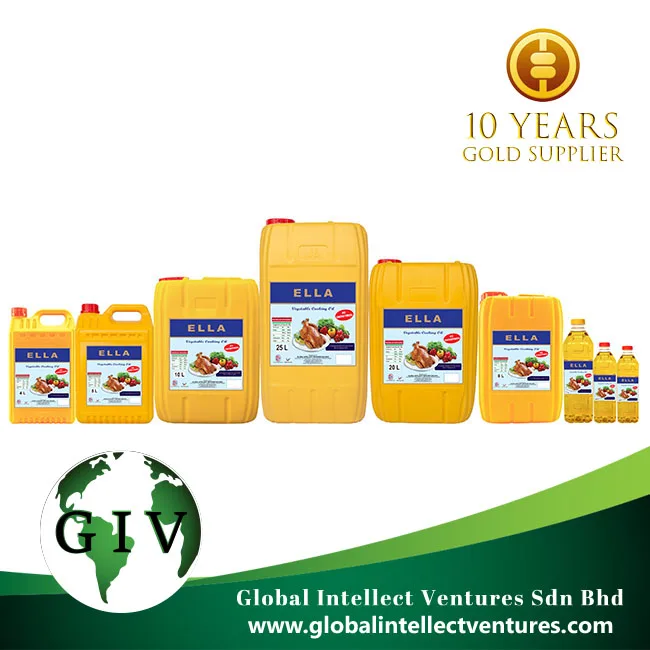 Ella cooking oil from Malaysia size 25 L  jerrycan White/ Yellow  cheapest vegetable cooking oil from Malaysia wholesale price