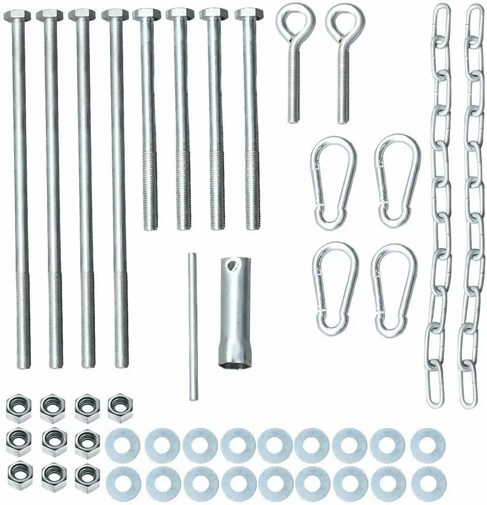 Danlong 14 Foot Durable Wooden Hardwood Arc Frame Hammock Stand with Hooks and Chains