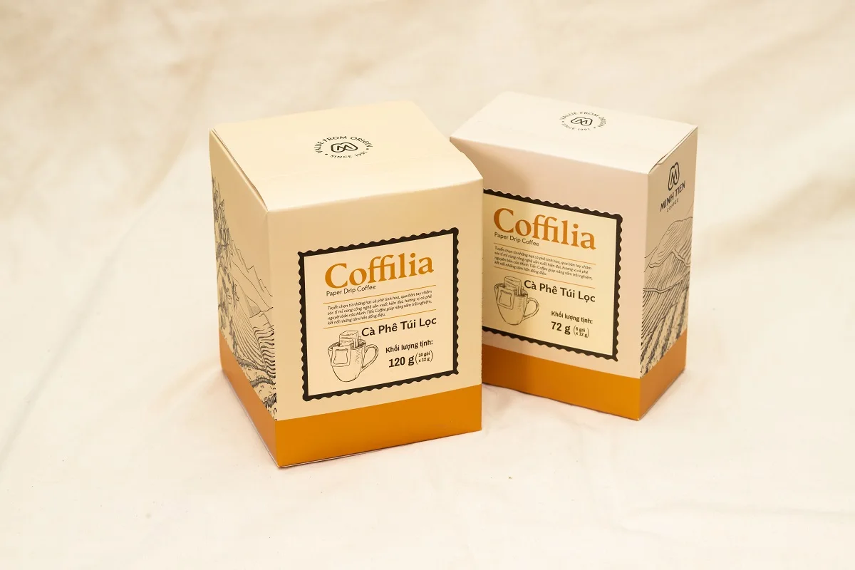 Good Quality Coffilia Drip Coffee Bag 100% Nature Box Packaging Coffee Flavor And Bitter Taste From Vietnam