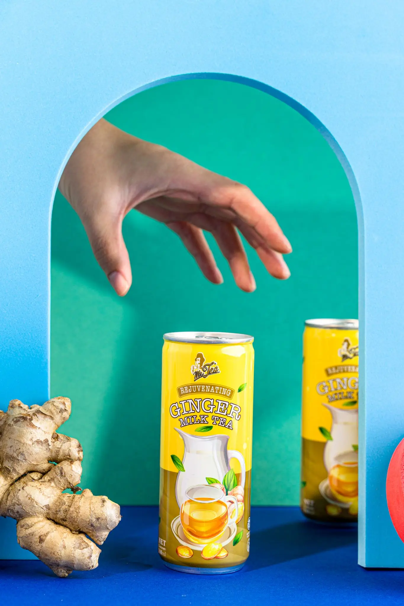 Ready To Drink OEM Warm Body Bulk Can Blended Tea Drinks Energize Breakfast Instant MR TEA Ginger Milk Tea 240ml x 24c