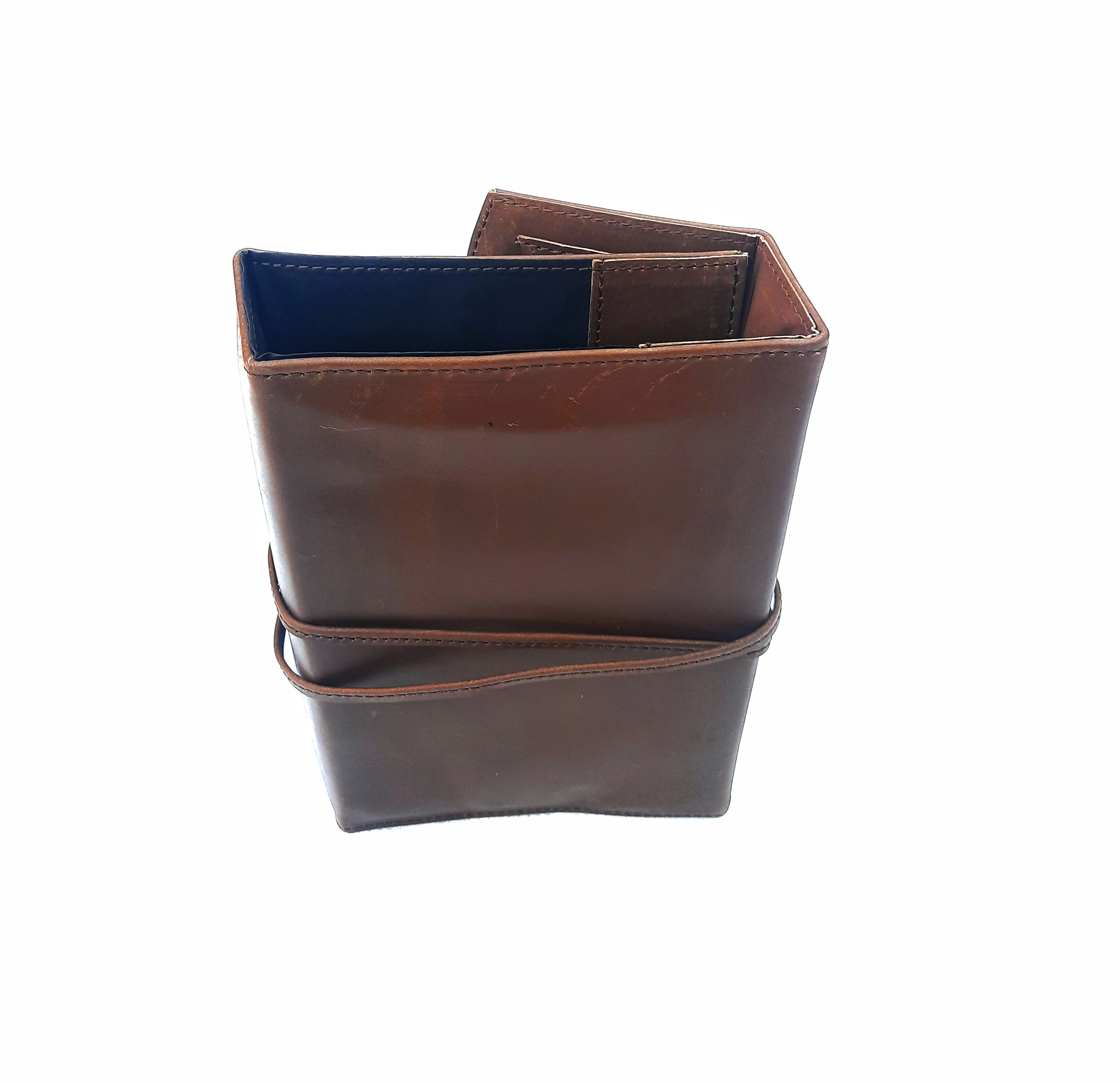 Genuine Leather Brown Colour Bible Book Cover in Laces Case with Embossing Logo A4 Size Old Book Covers Vintage Pen Holders