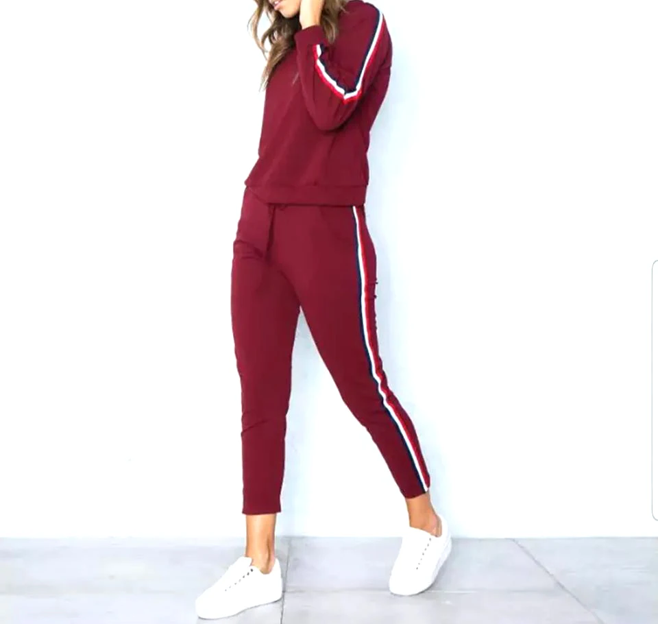 Wholesale suit For Women New Style Skinny Track Suit girls Clothes Fashion Casual Fitness ladies Tracksuit for women