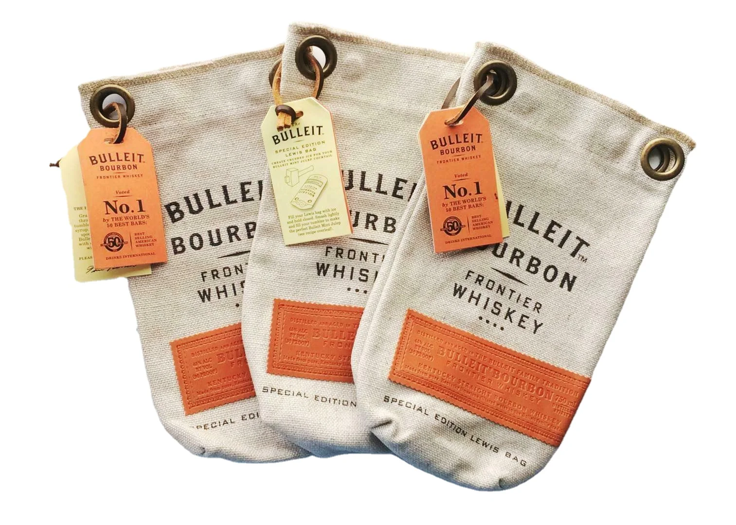 Bulleit Bourbon Special Edition Magnetic Lewis Bags, Bulleit Bourbon Frontier Whiskey