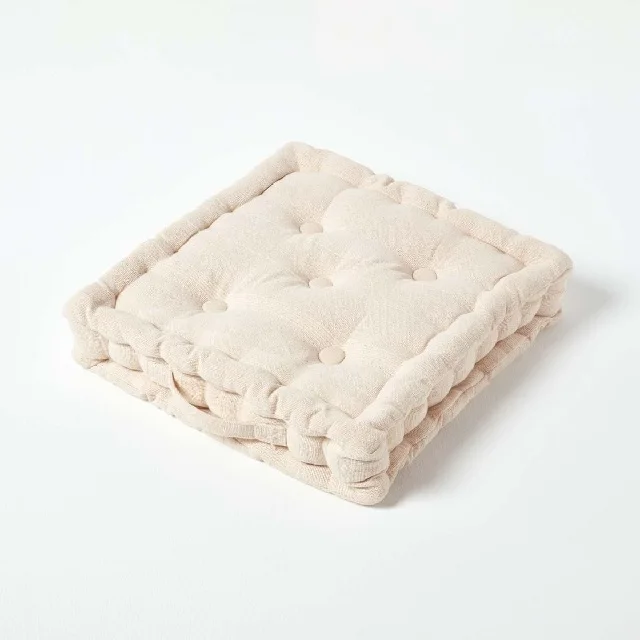 Hot Sell Square Home Office Dining Outdoor Floor Sofa Chair 100% Cotton Pad Seat Cushion Durable Comfortable Soft Stylish Modern