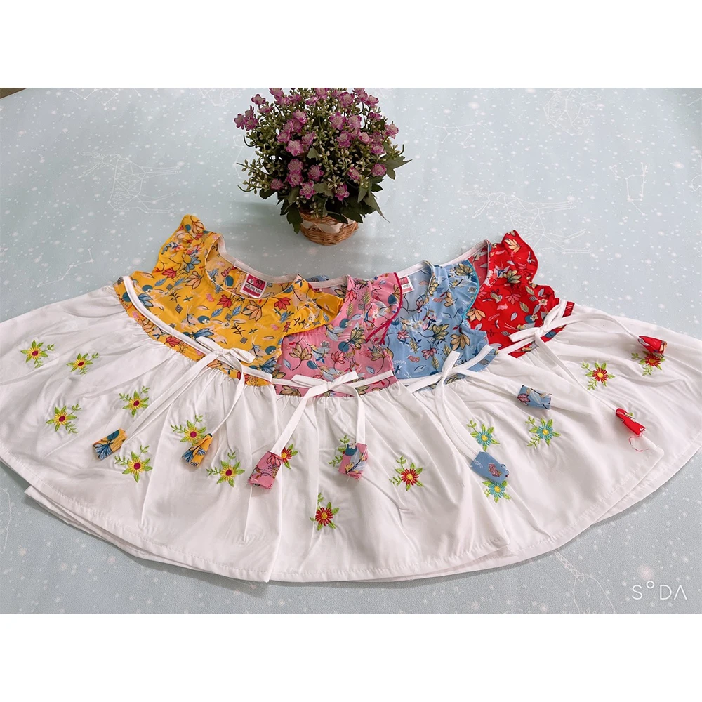 Girls Flowers Dresses New Summer Kids Baby Flowers Costumes Children Fashion Sleeveless Vestidos Casual Outfit