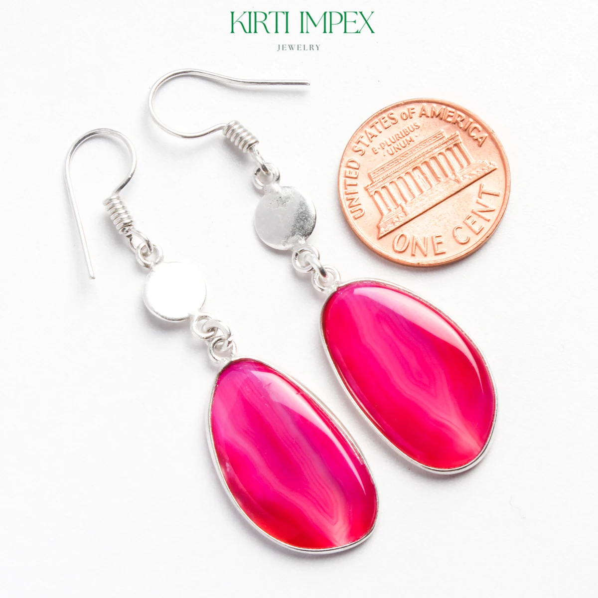 Multi-Color French Wire Wholesale Bezel Set Earrings Silver Plated For America Gift Retailers Bulk Deals Free Shipping