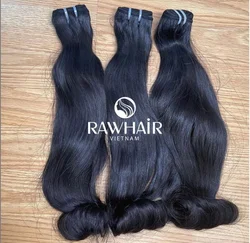 Супер двойные натянутые вьетнамские натуральные человеческие волосы Качественные прямые для наращивания необработанные