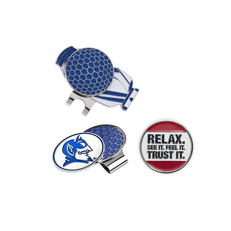 bespoke logo golf accessories magnetic golf metal stainless steel golf ball marker