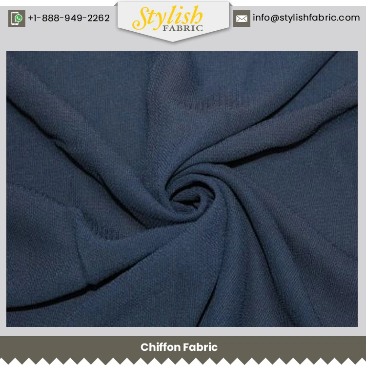Modern Design Premium Quality Luxurious 120 GSM 100% Polyester Chiffon Fabric