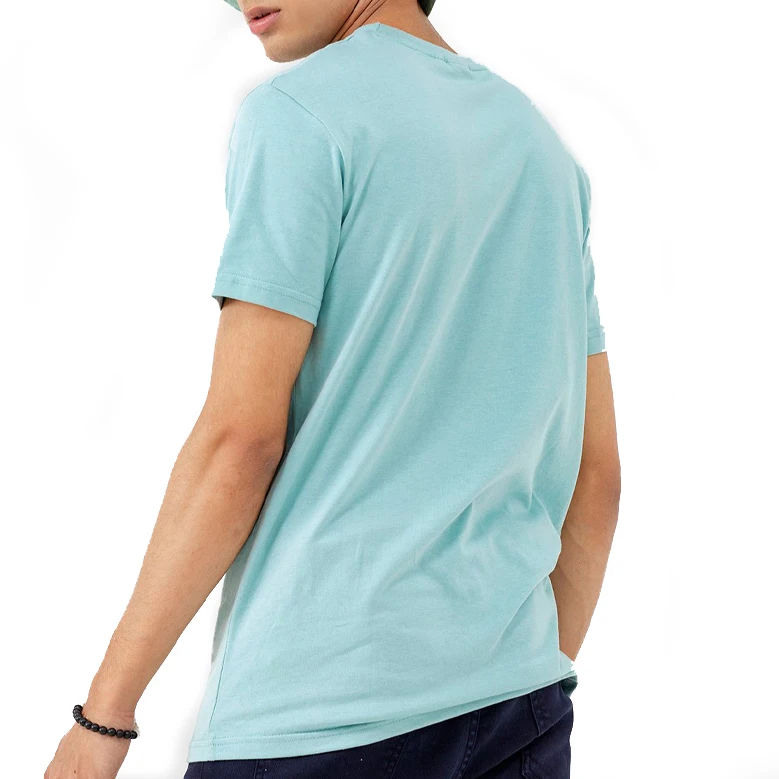 2021 New arrival fashion letter printing Long life durable solid color simple round neck short sleeved t-shirts for males