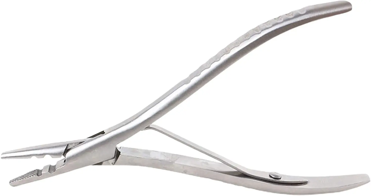 hair extension silver flat shape 2 holes stainless steel hair extension pliers multipurpose tools for micro nano ring i tip stic