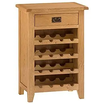 Buy Online Best Handmade Solid Oak Traditional Wooden Wine Rack with New Design and Great Prices made in India