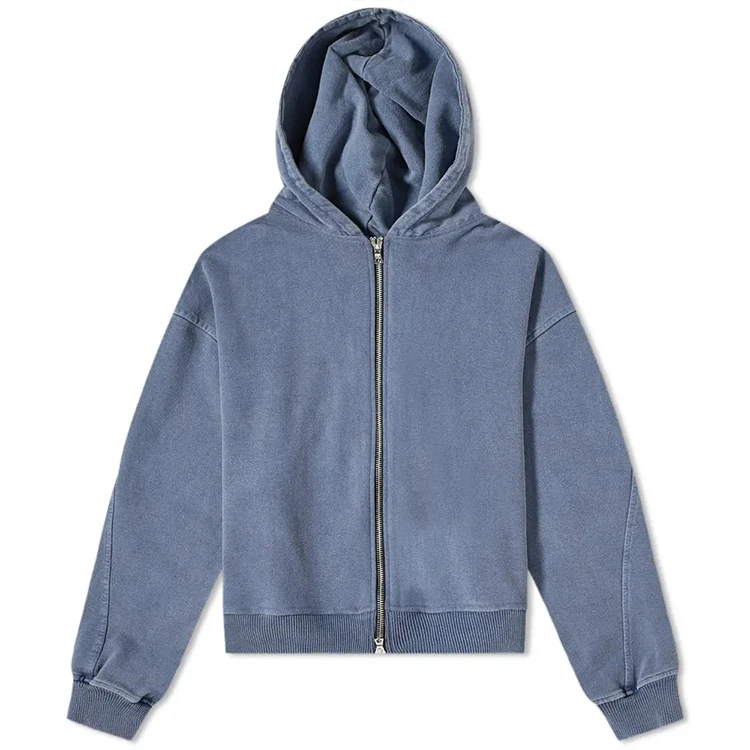 Hood Mens 100% Cotton Vintage Style Custom Zipper Up Oversized Fit Wash HoodiesHot sale products