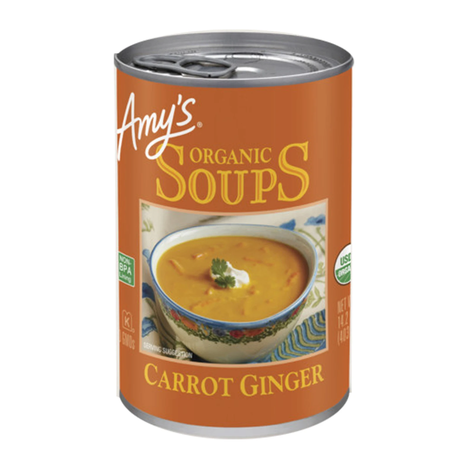 Instant Organic Soup Can Carrot Ginger, Chili Black Bean, Chunky Tomato Bisque, Lentil