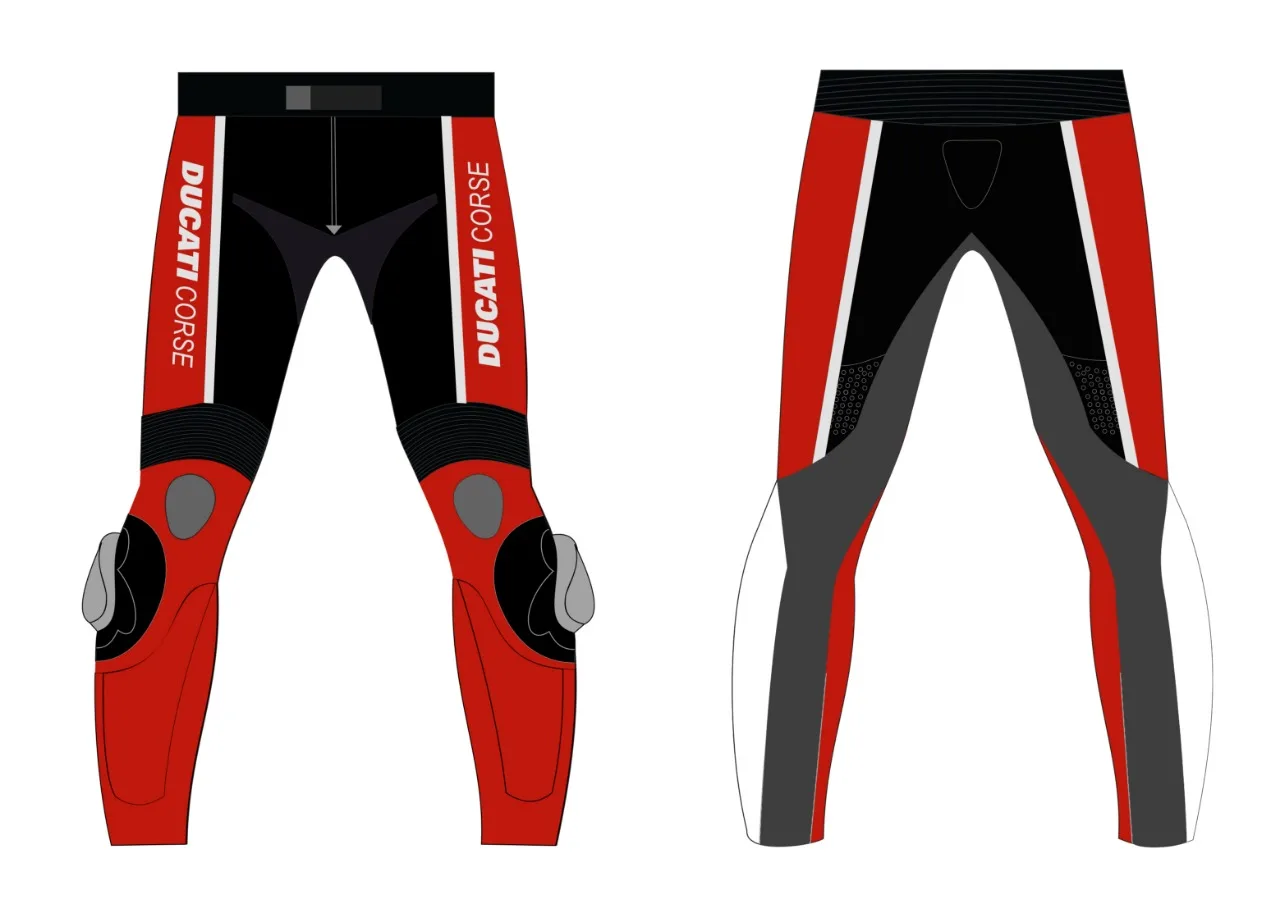 motorbike leather pant with slider