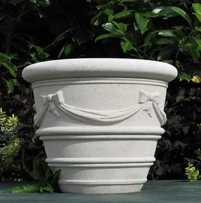 Lime Stone Cement Concrete Flower Garden Pots Vase