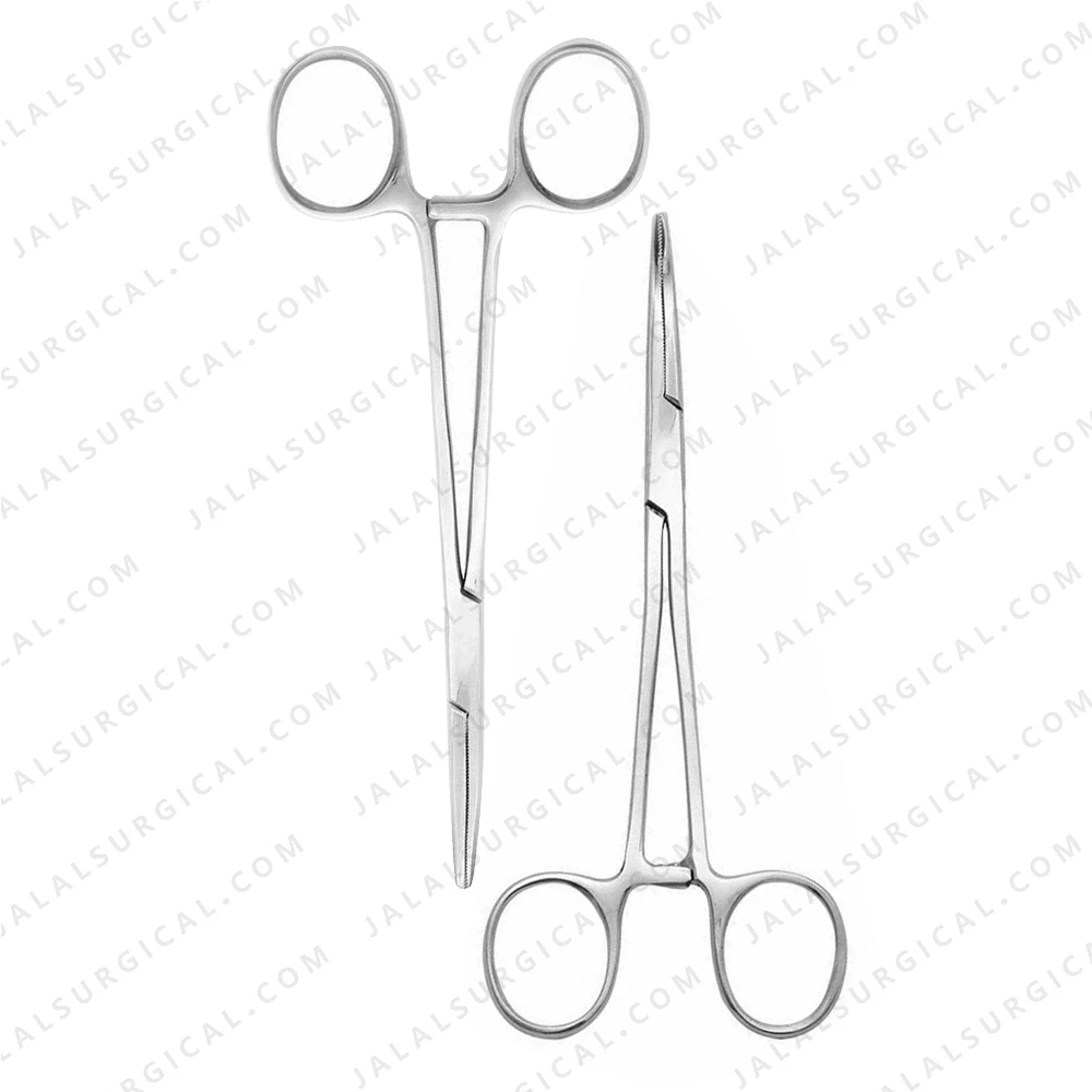 Fishing Hemostat Forceps Pair 8 Inch Straight/Curved