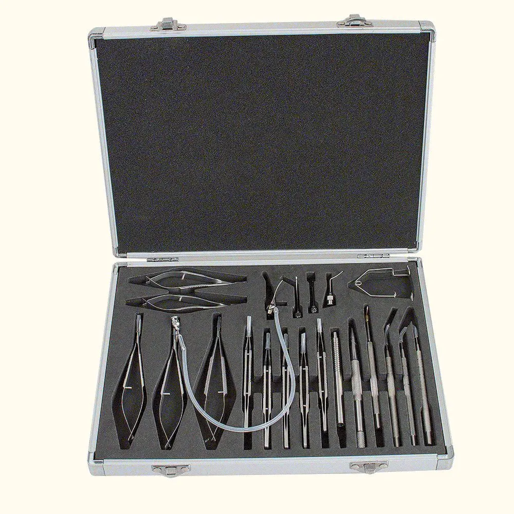 Ophthalmic Cataract Eye Instruments SET Kit Micro Instruments 21Pcs