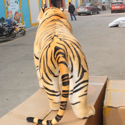 realistic animal tiger plush toy/giant simulation animal for children riding toys teaching photography/plush tiger ridding toy
