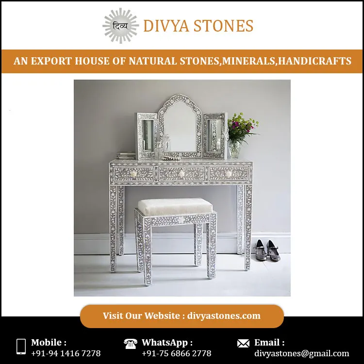 High Quality Wooden Mother of Pearl Inlay Furniture Chest of 5 Drawer Vintage Industrial Chest of Drawer