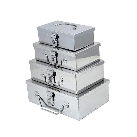 Metal Sea Green Color Trunk Boxes With Different Sizes Greatest Quality Home Storage Trunk Box At Bestest Prices