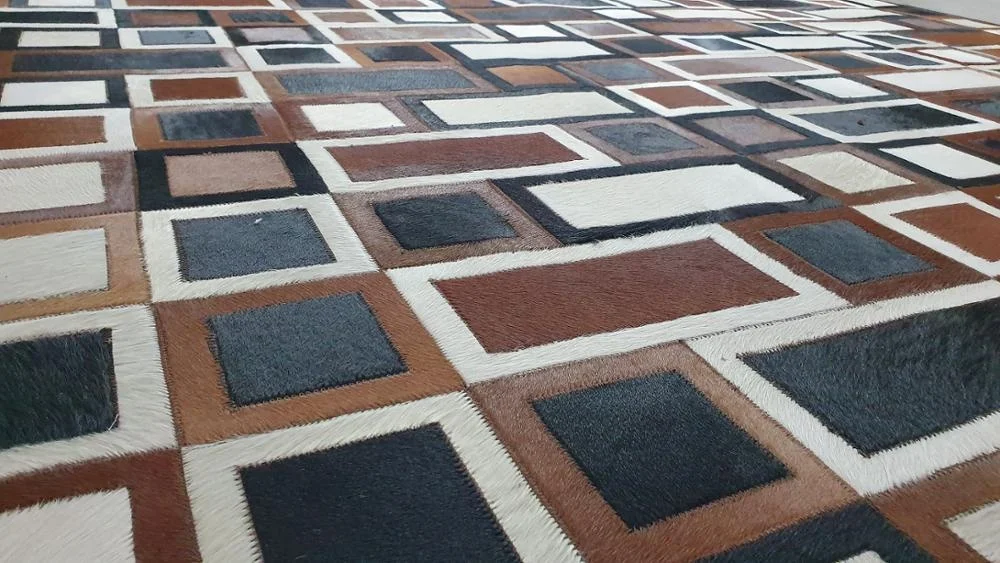 Anti Slip Rug Soft Silky Cow Hair Leather Carpet Cowhide Leather Rug For Home And office Indoor And Outdoor Handmade Carpet Rugs