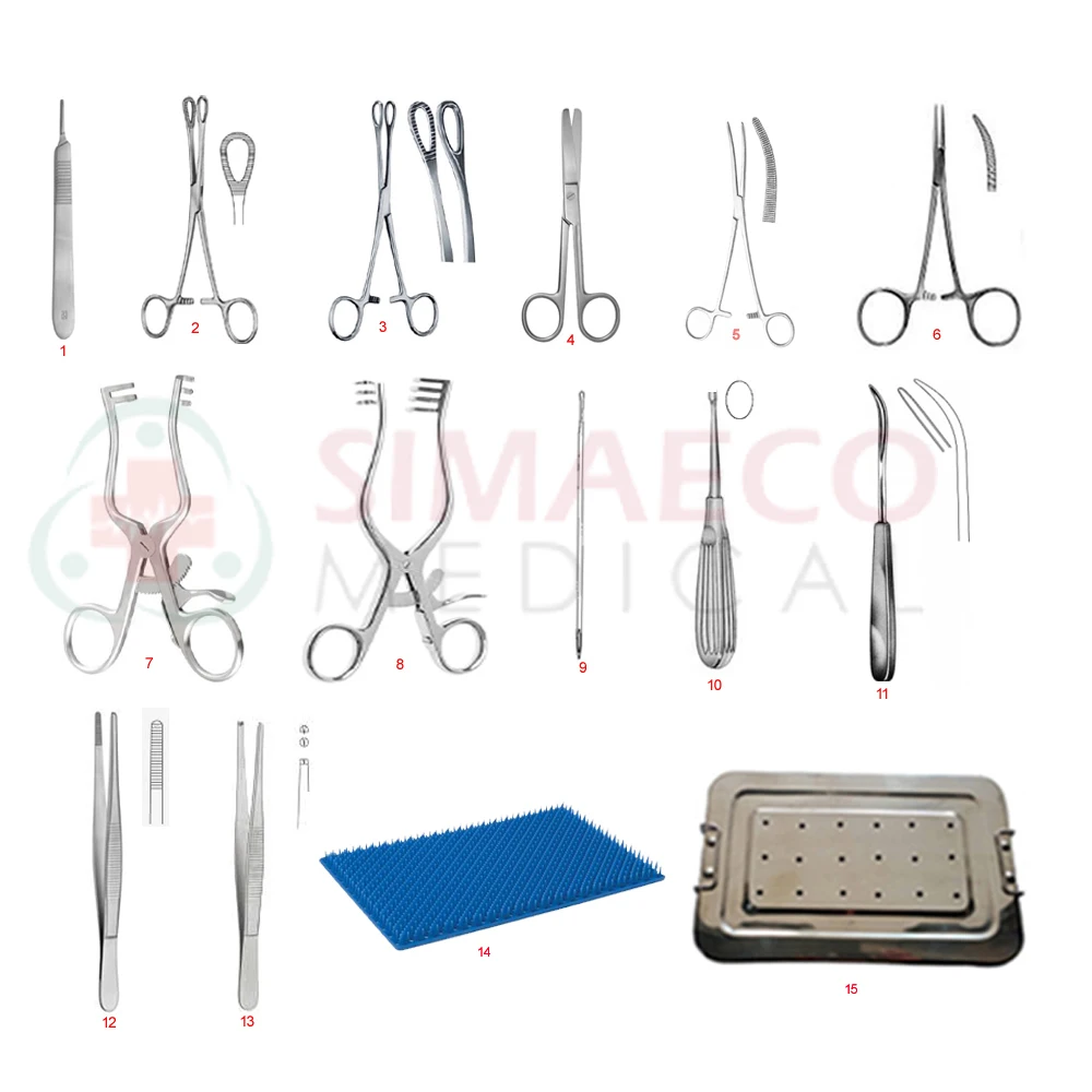 Набор из 13 предметов для пальтопластики нержавеющей стали
