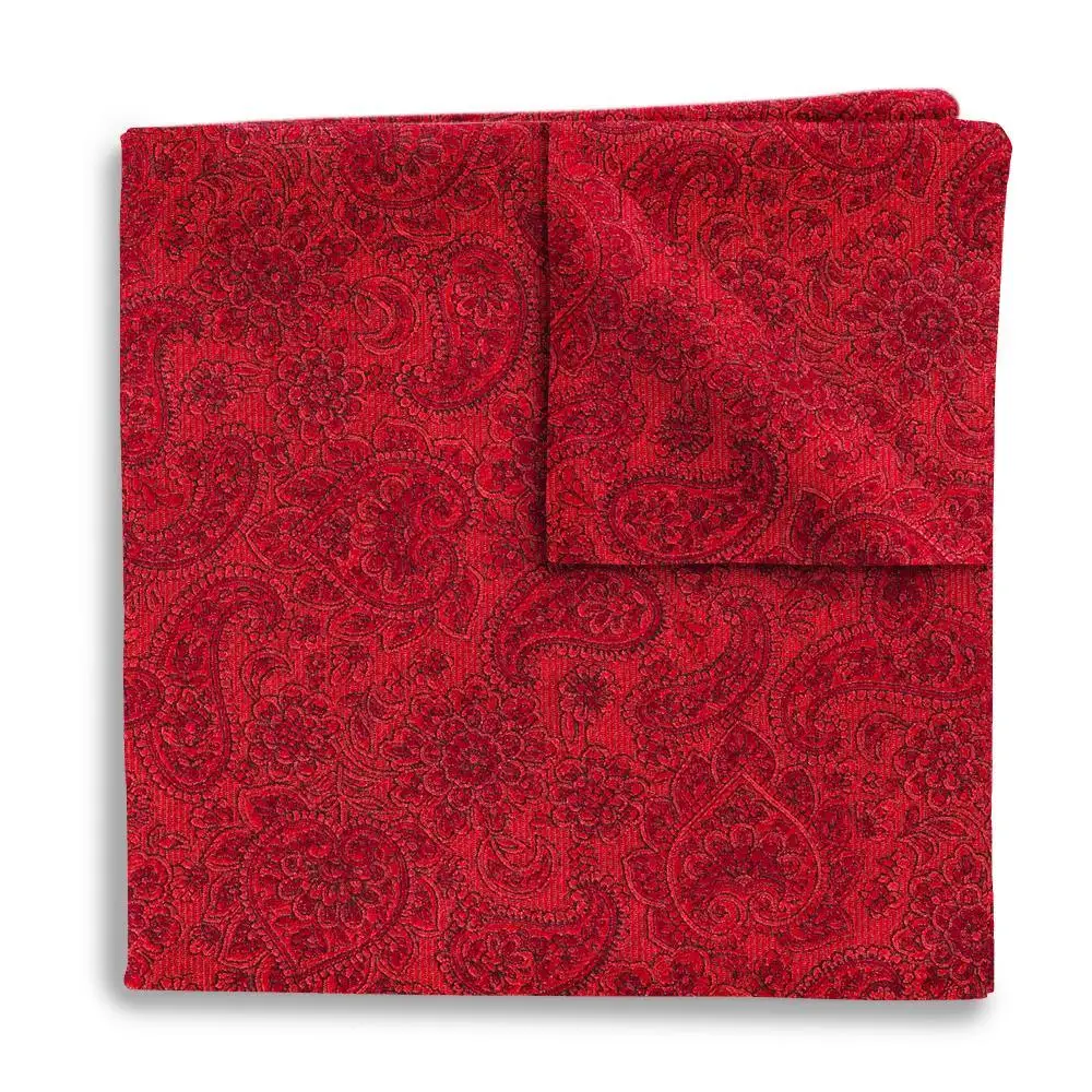 
Beau Ties of Vermont | Pembroke Persimmon Pocket Square 