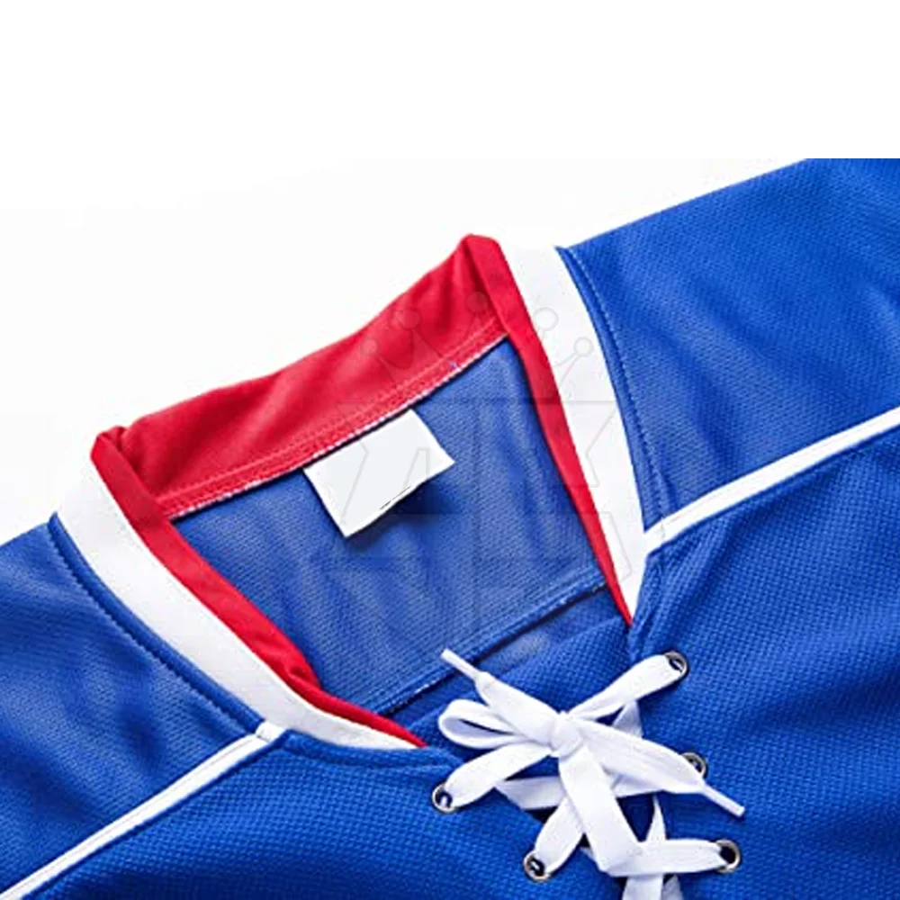 100% Polyester Team Breathable Field Hockey Jersey Men Sublimation Ice Hockey Uniform