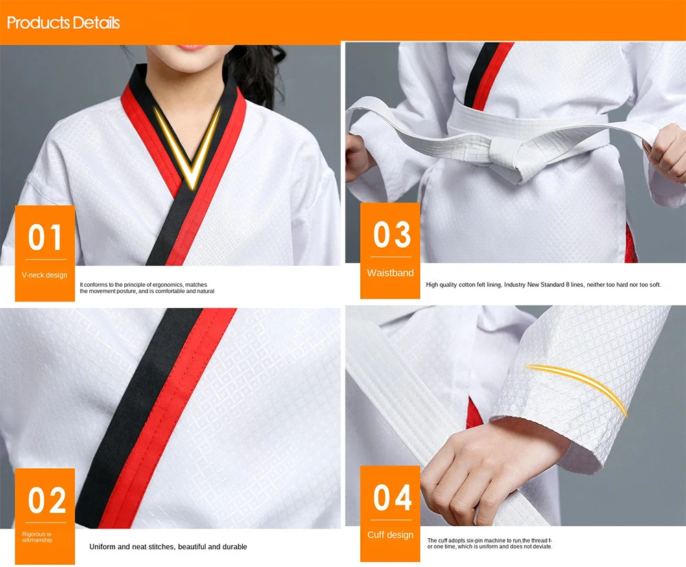 Kids Karate uniform Professional Karate kyoku-shin Suit Kimono Karate Gi Uniforms RED BLUE Taekwondo  Training Clothes With Belt
