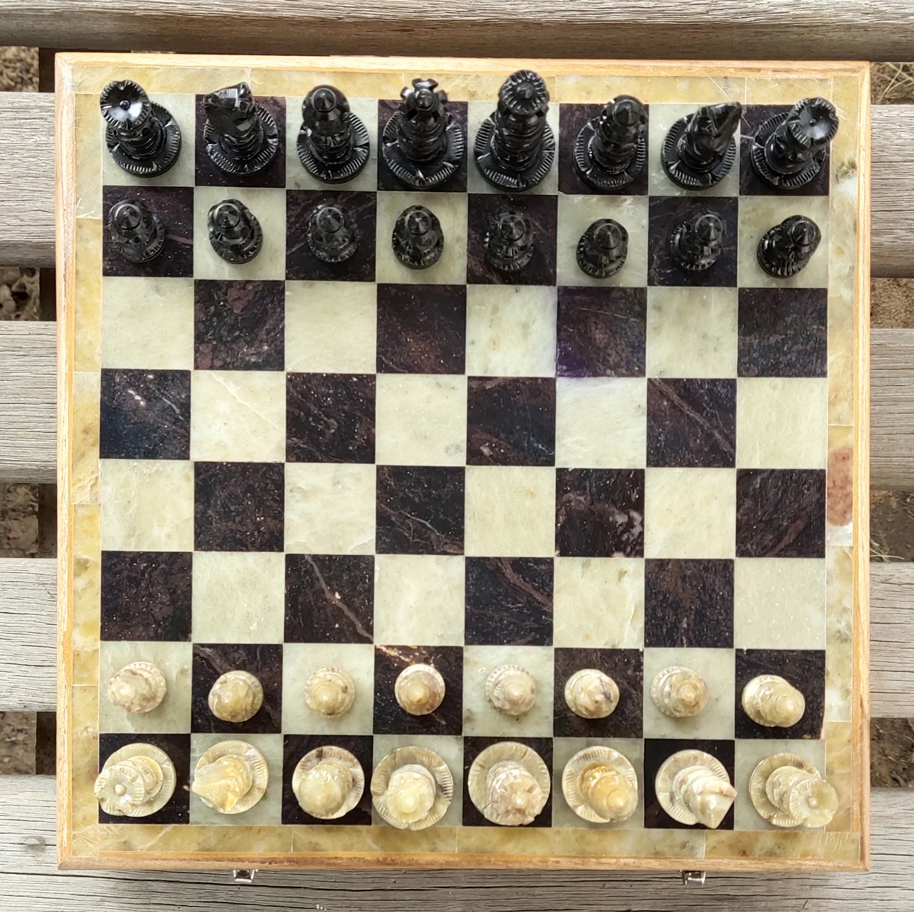 2021 Hot Sale best classic game collection with Stone Chess board with Deluxe storage Luxury Chess Portable Game Set for Travel