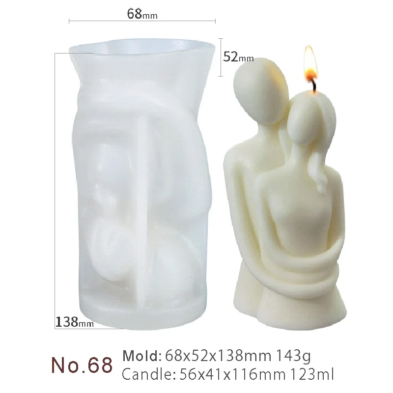 Silicone Candle Mold Creative Family Couple Hug Candle Mould DIY Fragrant Soap Making Mold Home Crafts Portrait Decoration