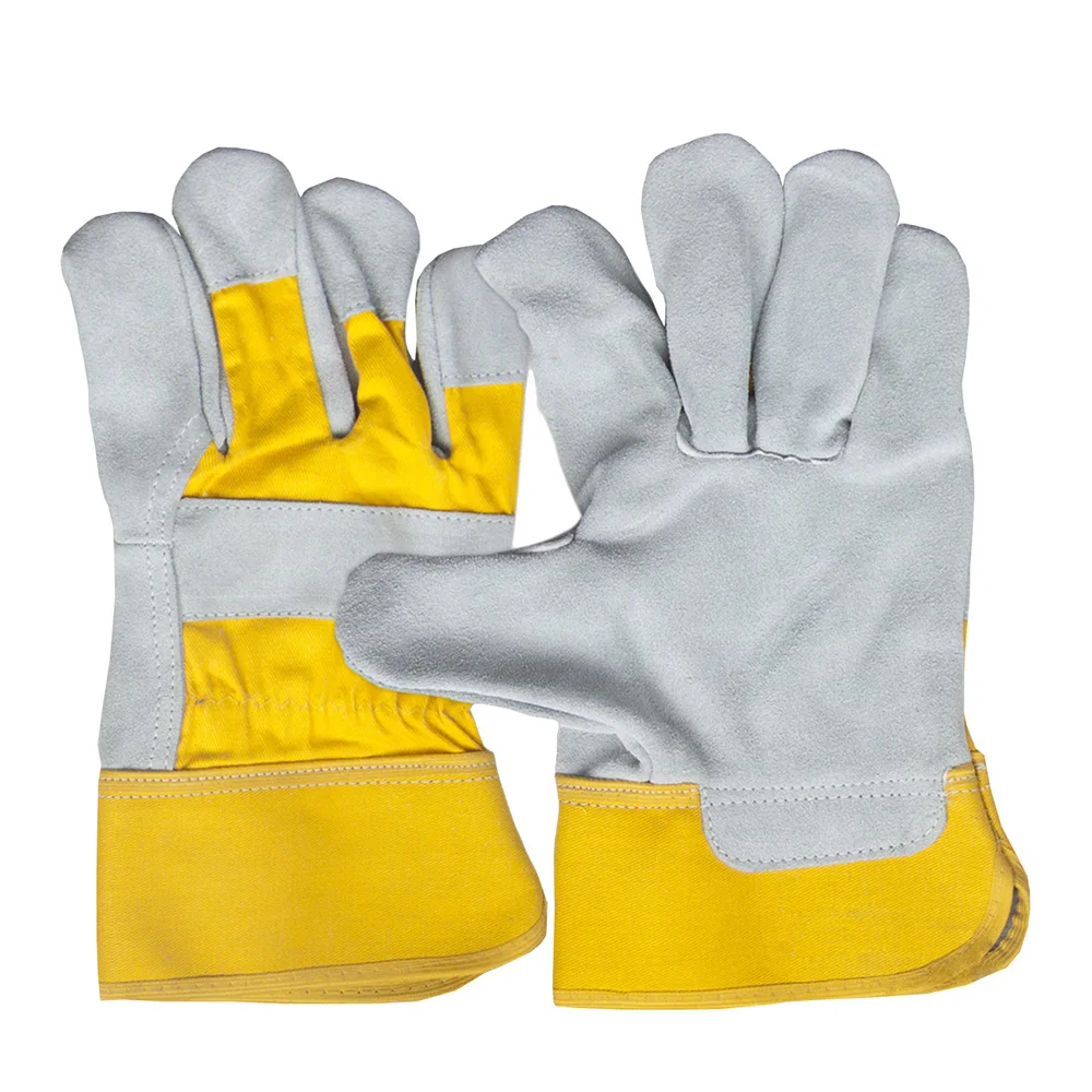 Double Palm Split Leather Construction Working Gloves Rigger Gloves