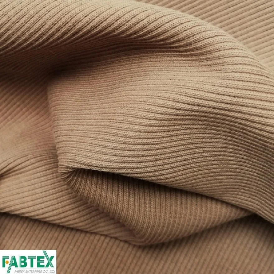 
High quality cvc stretch fabric drop needle knit rib for leisure wear #DRZL-46345 