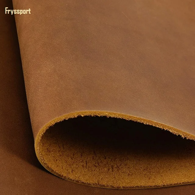 Thick Finished Grain Cowhide Leather Cow Skins Crafts Hobby Sewing Tooling for Home Decor Workshop Crafting Leather Dark Brown