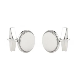 Мужские запонки из серебра 925 пробы с родиевым покрытием