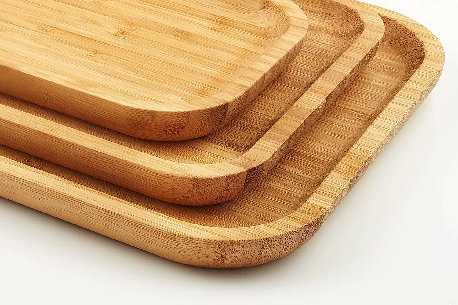 set 3 Bamboo tray from viet nam Wholesale Woven Fruit Storage Tray Decor Set Durable Round Serving Natural bamboo Tray