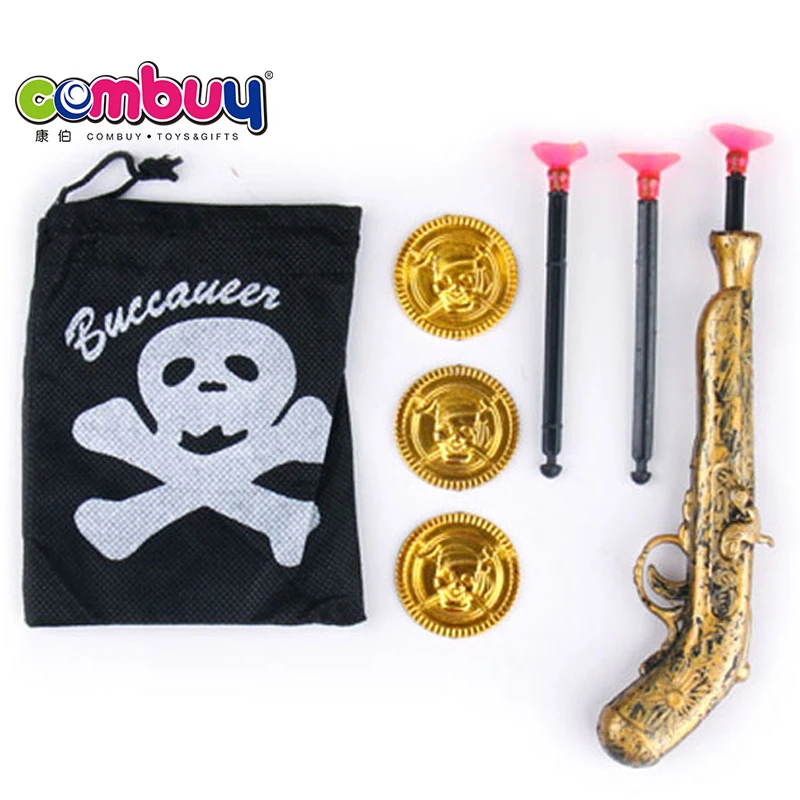 New design cheap gun set plastic souvenirs pirate toys