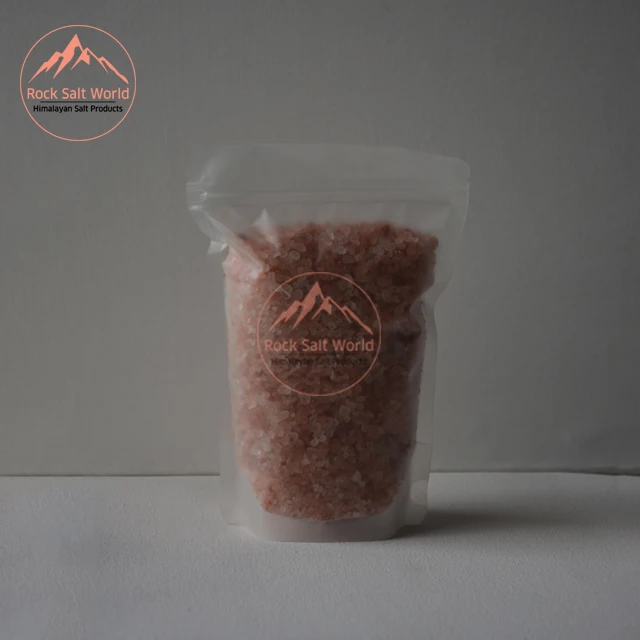 Himalayan Pink Natural Edible Crystal Salt Best for Best Cooking Refined Grains with  1 KG Best Packing Logo  Zipper