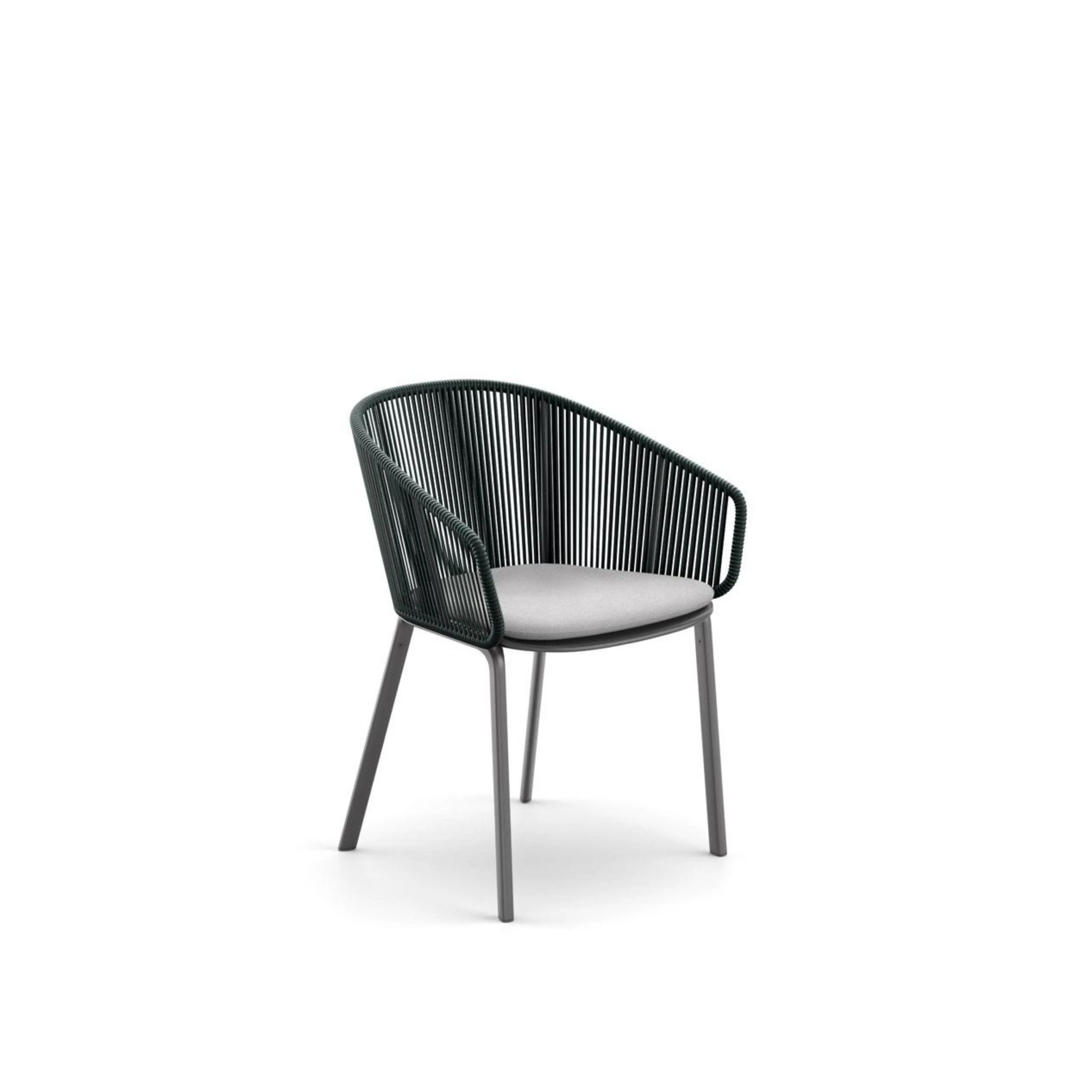 Arvabil Handmade Natural Rattan Saniya Dining Arm Chair With Rattan Lags