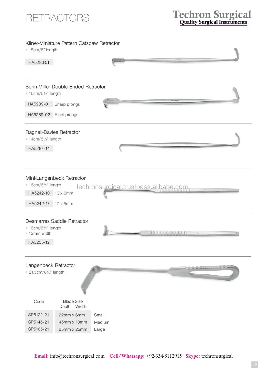 Watson Dermatome /Skin Graft Knife 30.5cm Adjustable