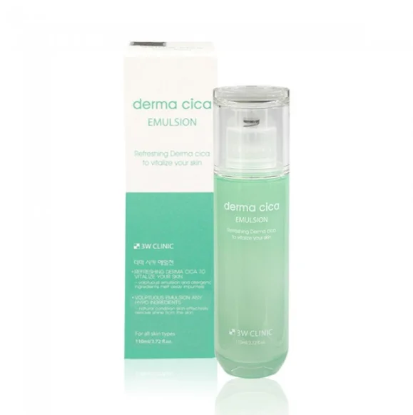 Korea cosmetic 3W CLINIC DERMA CICA EMULSION face lotion facial cream K-beauty