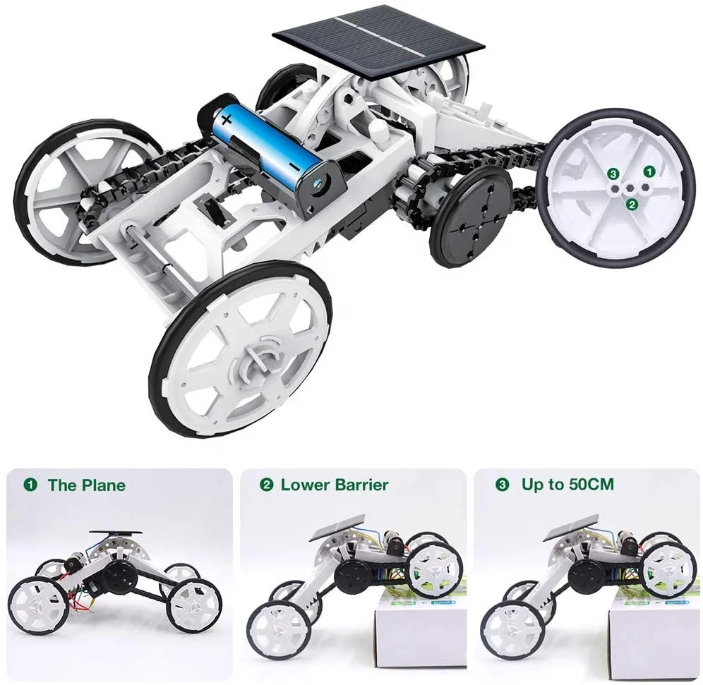 4WD модернизированная Сборка diy stem альпинизм игрушечный автомобиль на солнечной батарее для детей