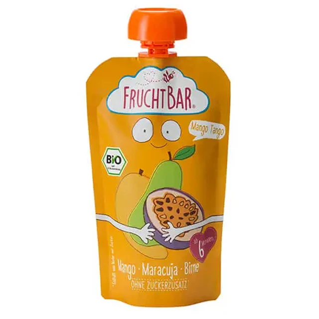 Fruchtbar Organic Mango Tango Mango Passion Fruit Pear baby food porridge 100g