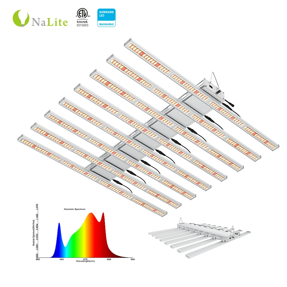 Led Newest Nalite ETL Listed 800W Wifi Control LED Grow Light With Full Spectrum For Plants Greenhouse H2-PL135
