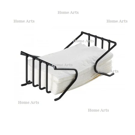Marvelous Design Wrought Iron Napkin Holder Handmade Black Color Customized Size Tissue Holder For Sale