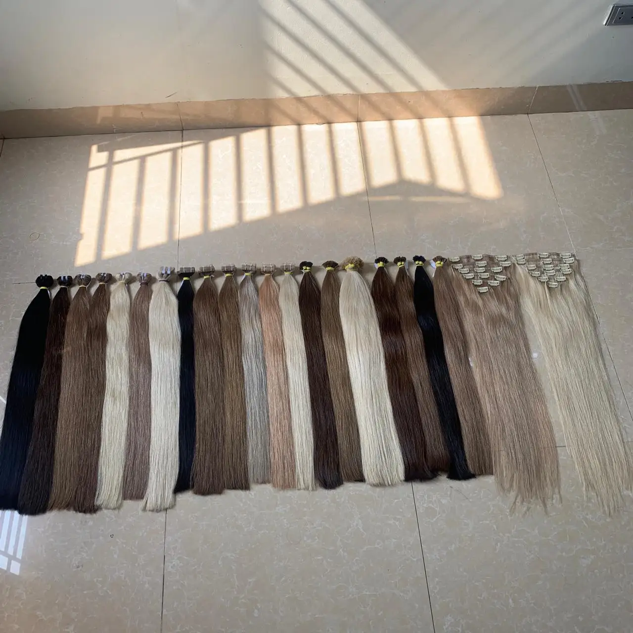 Заказ смешанных цветов вьетнамский поставщик волос оптовая цена русская полностью выровненная кутикула натуральные волосы оптом