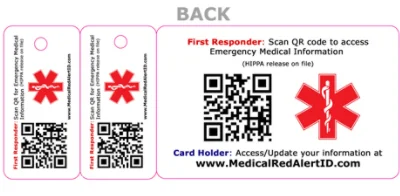 Встроенная система хранения и извлечения файлов MRAID водонепроницаемая QR-голограмма наклейка для медицинской чрезвычайной ситуации